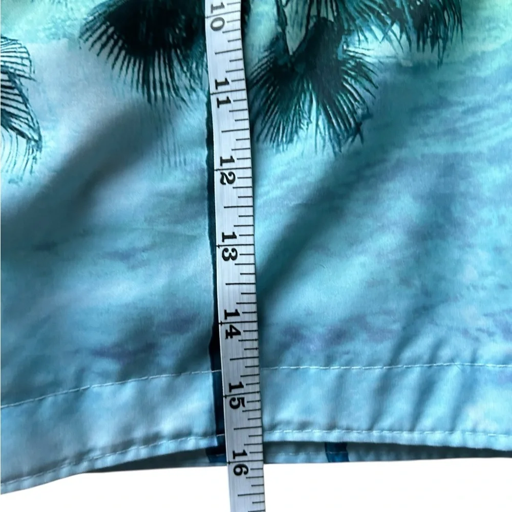 Hollister Swim Trunks. Palm Trees blue green white Size Small Mens
